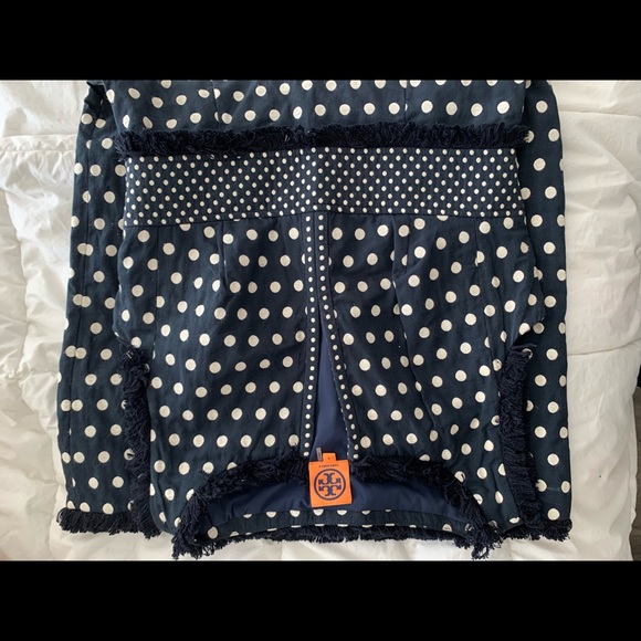 Tory Burch polka dot midi dress (navy, size 4) - Picture 3 of 7